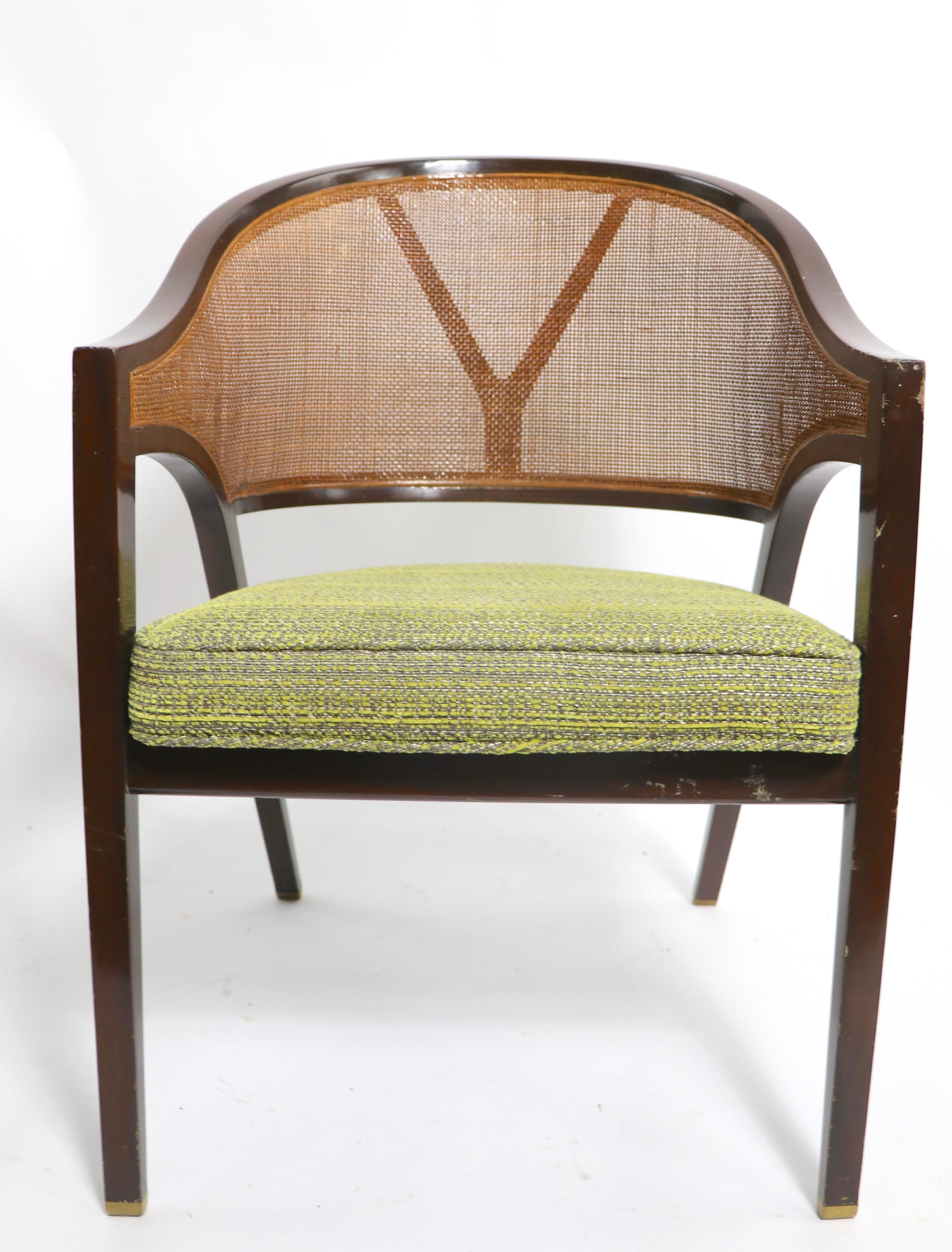 Cane Dunbar Y Back Captian Dining Chair by Wormley