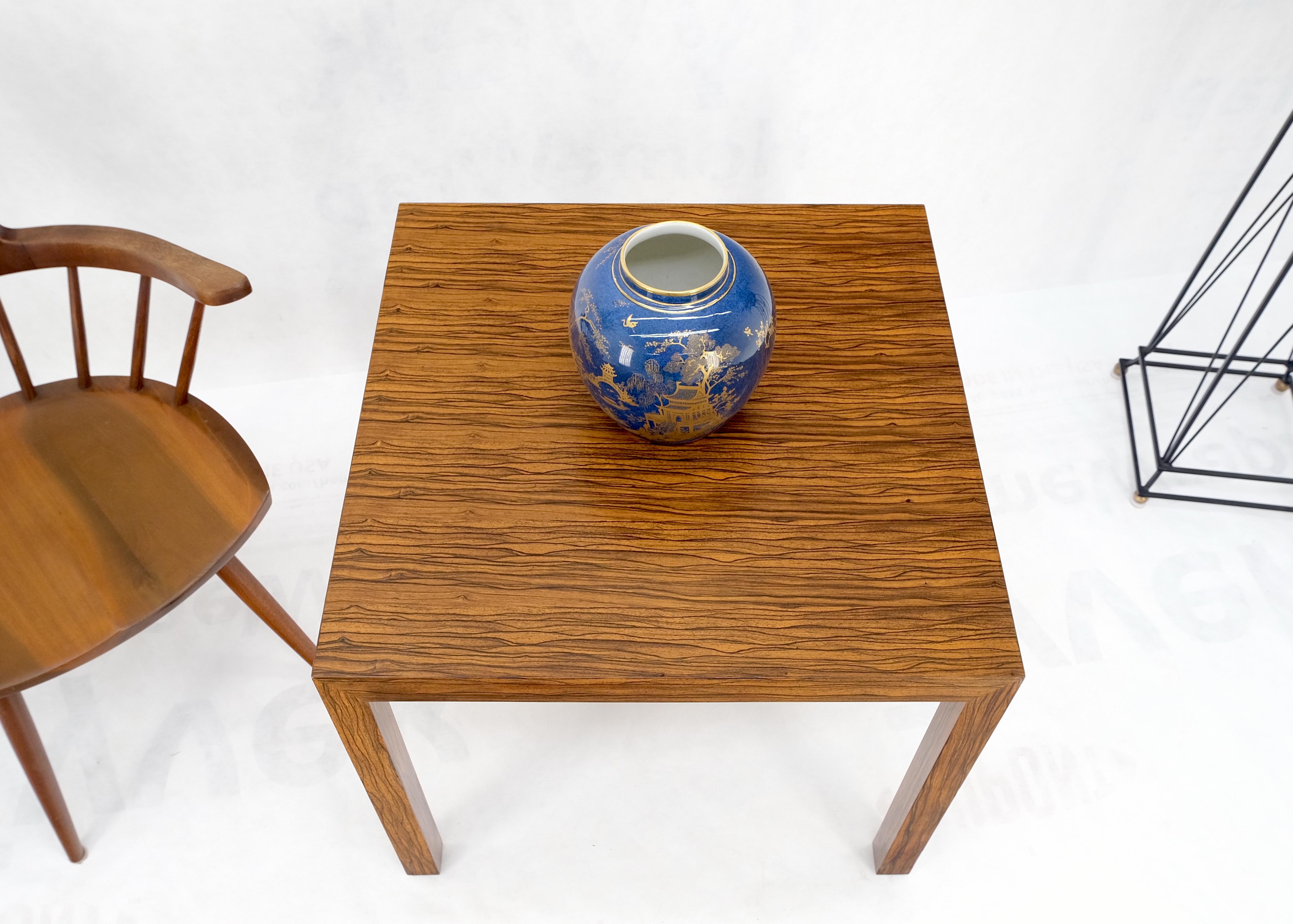 Dunbar Zebra Wood Square Side Lamp Occasional Coffee Table Stand Mint! For Sale 3