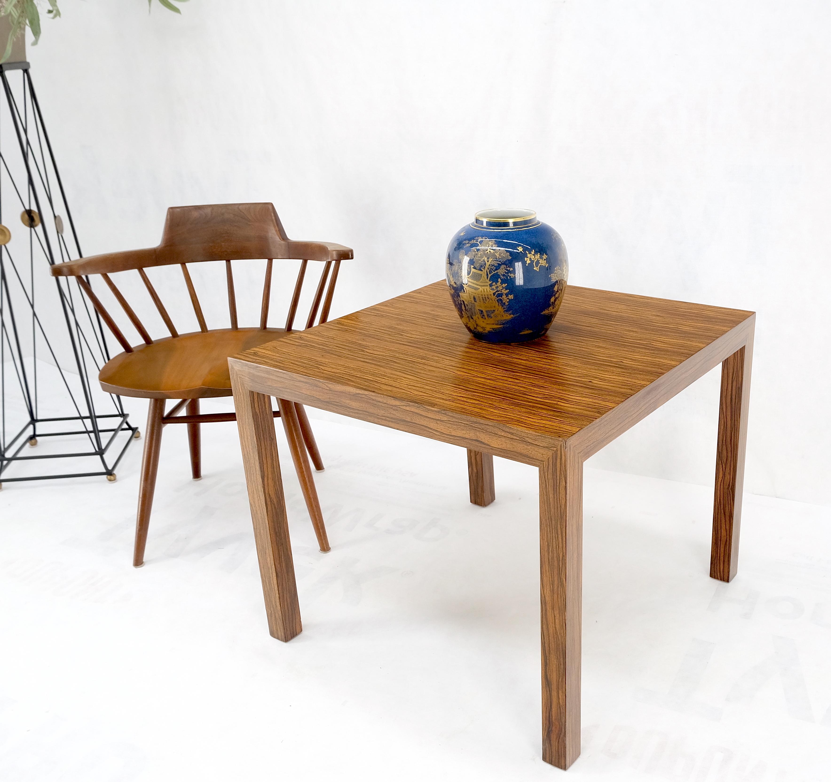 Dunbar Zebra Wood Square Side Lamp Occasional Coffee Table Stand Mint! For Sale 2