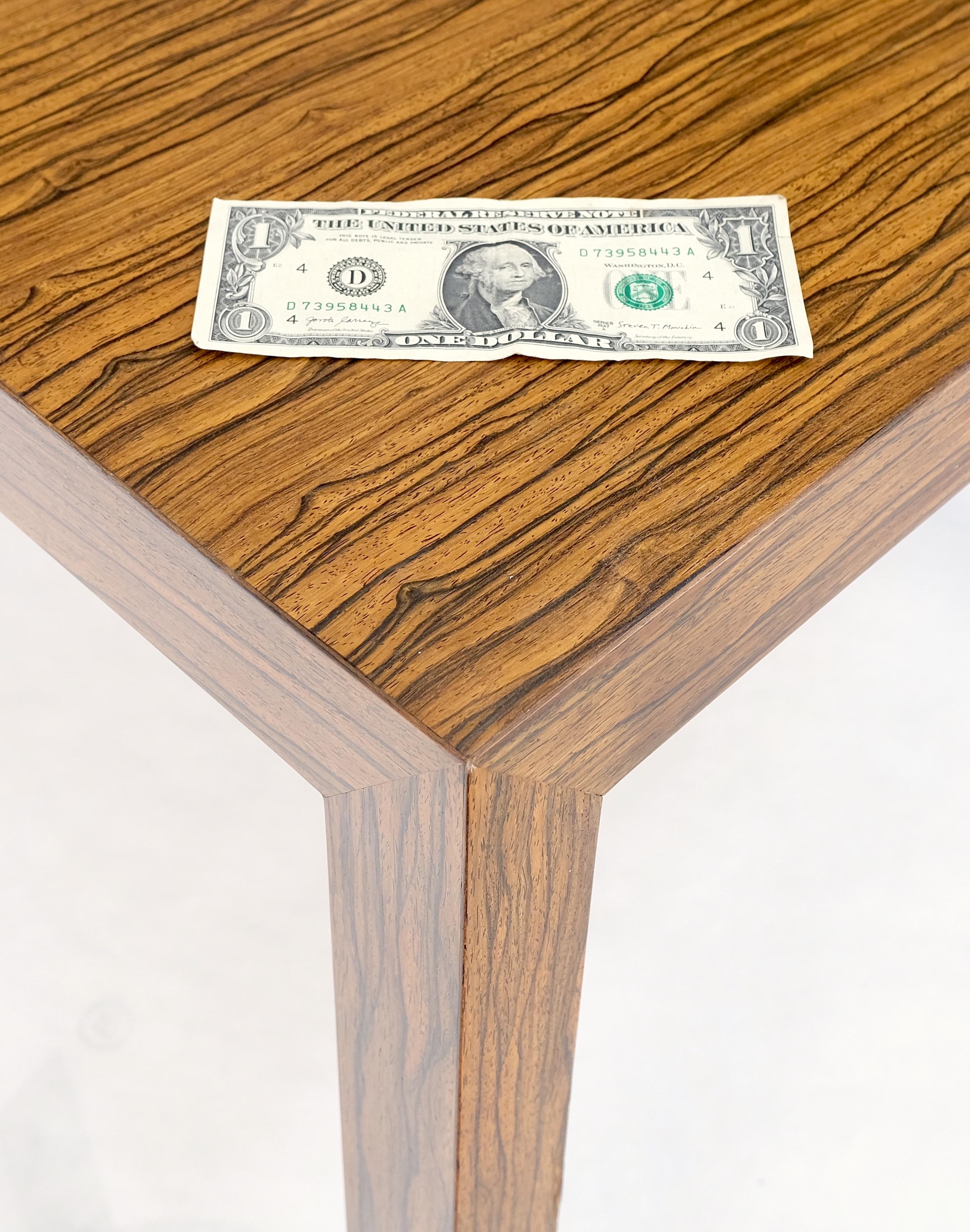 Lacquered Dunbar Zebra Wood Square Side Lamp Occasional Coffee Table Stand Mint! For Sale