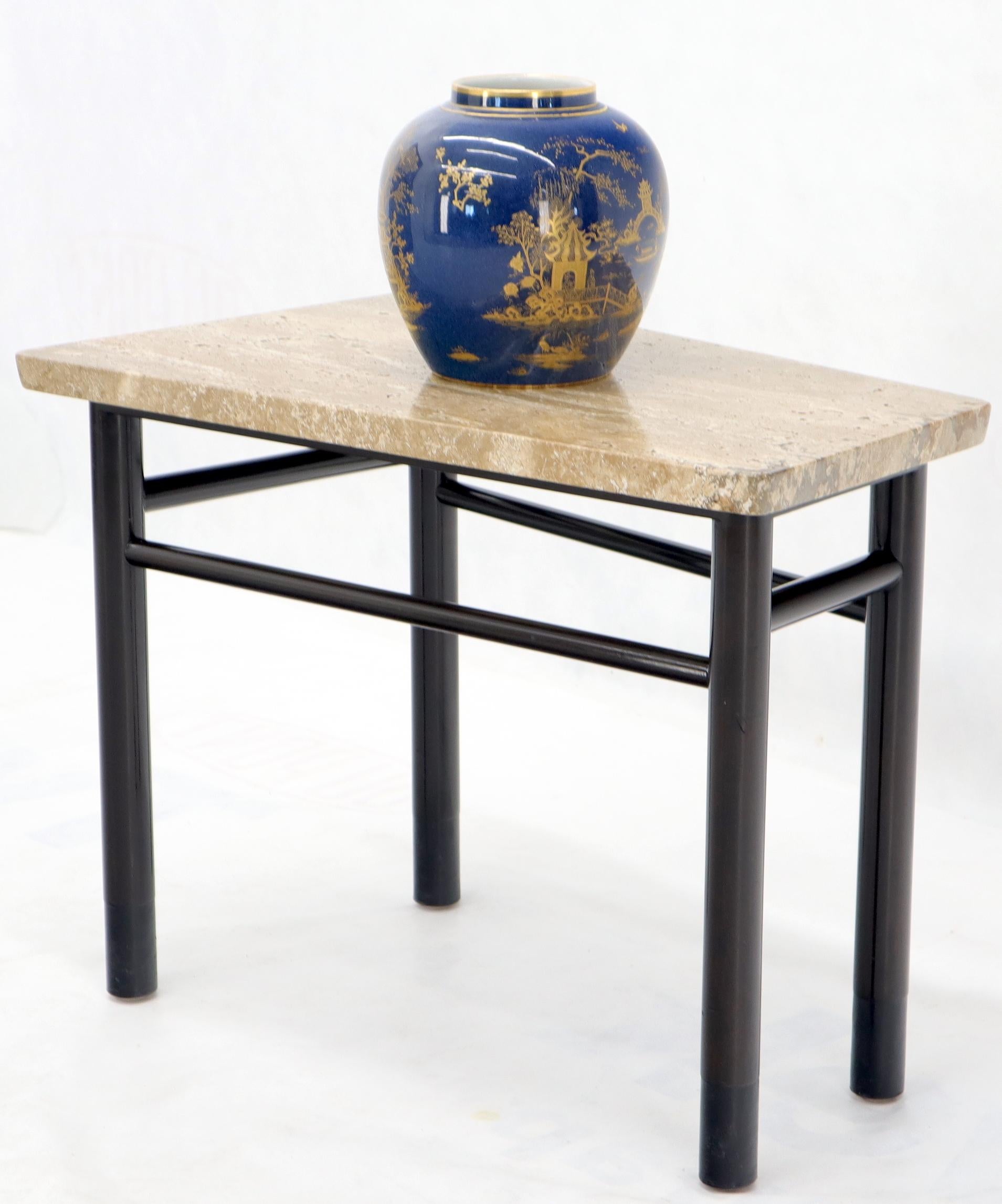 travertine top end table