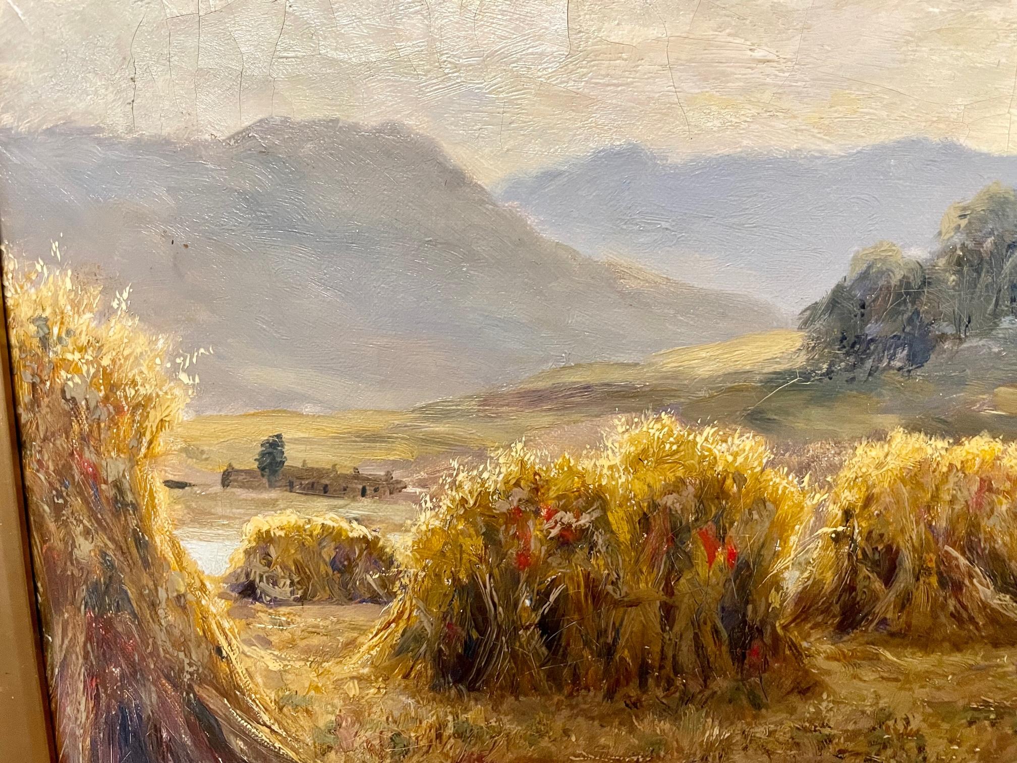 Haystacks in the Highlands - Painting by Duncan Cameron