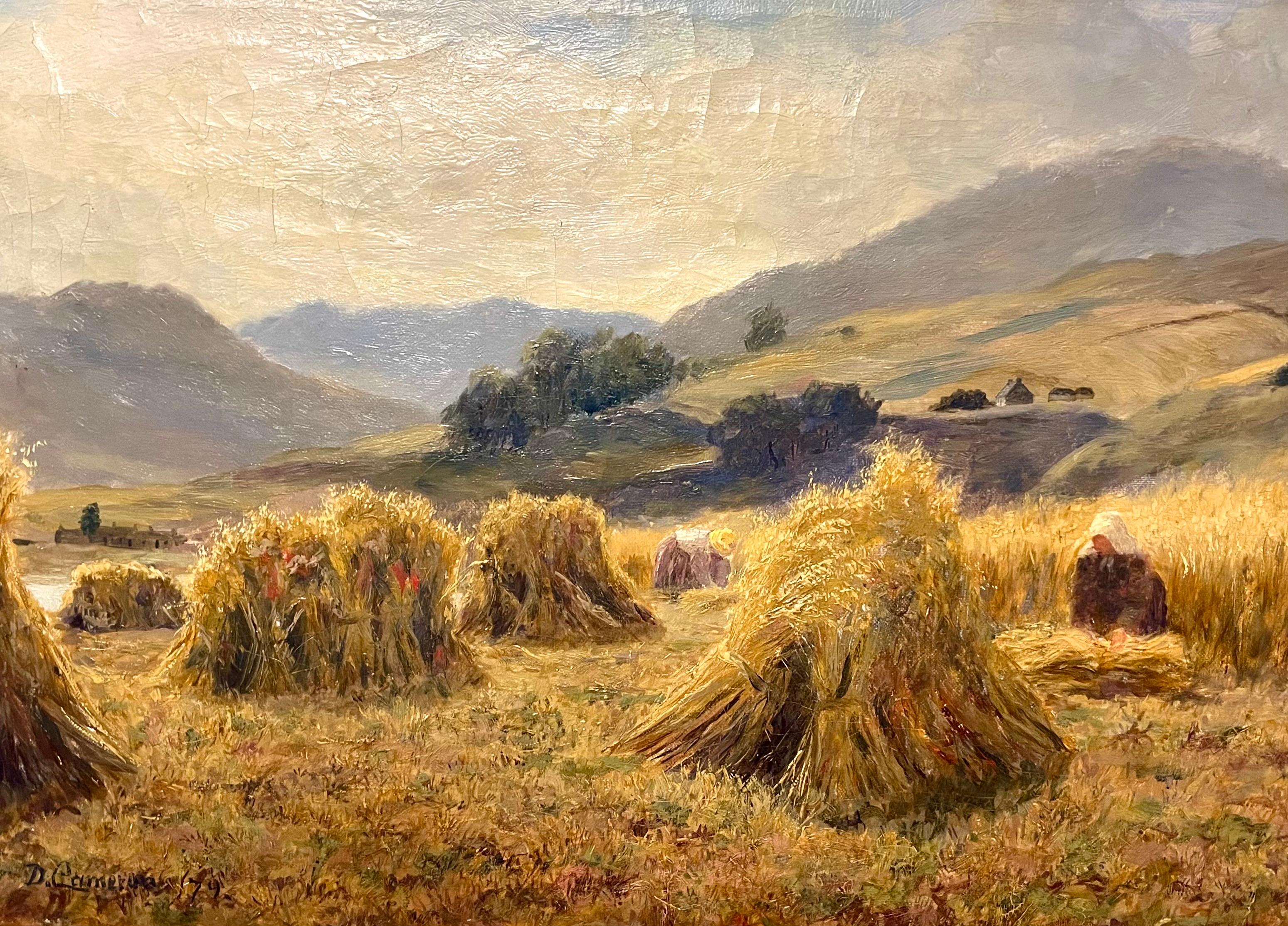 Duncan Cameron Landscape Painting - Haystacks in the Highlands