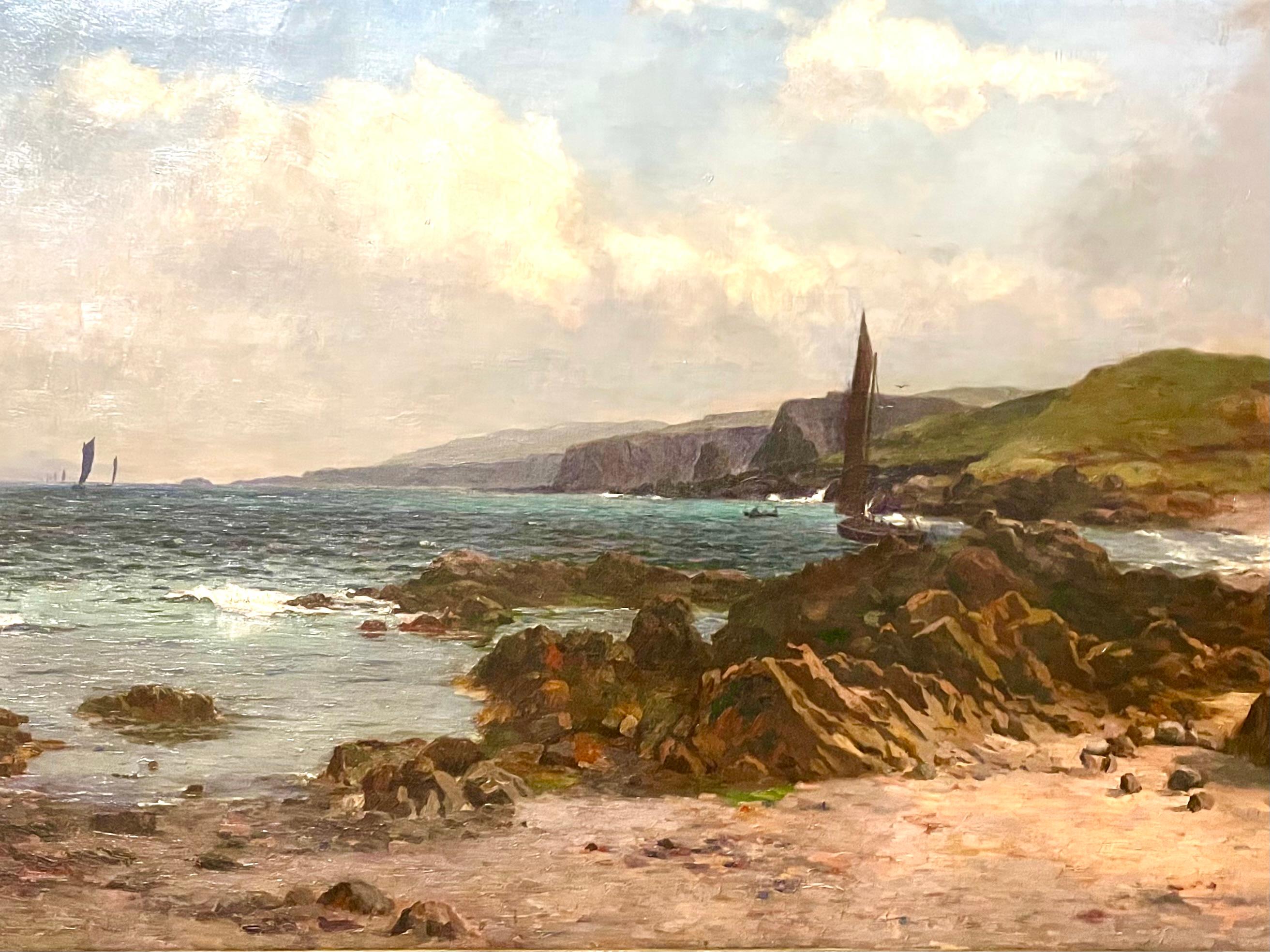 Duncan Cameron Landscape Painting – Schottische Meeresküste von Iona  
