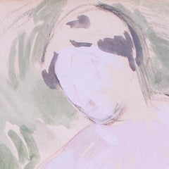 Duncan Grant original mixed media on paper 'Bathing ladies', British, 20th C