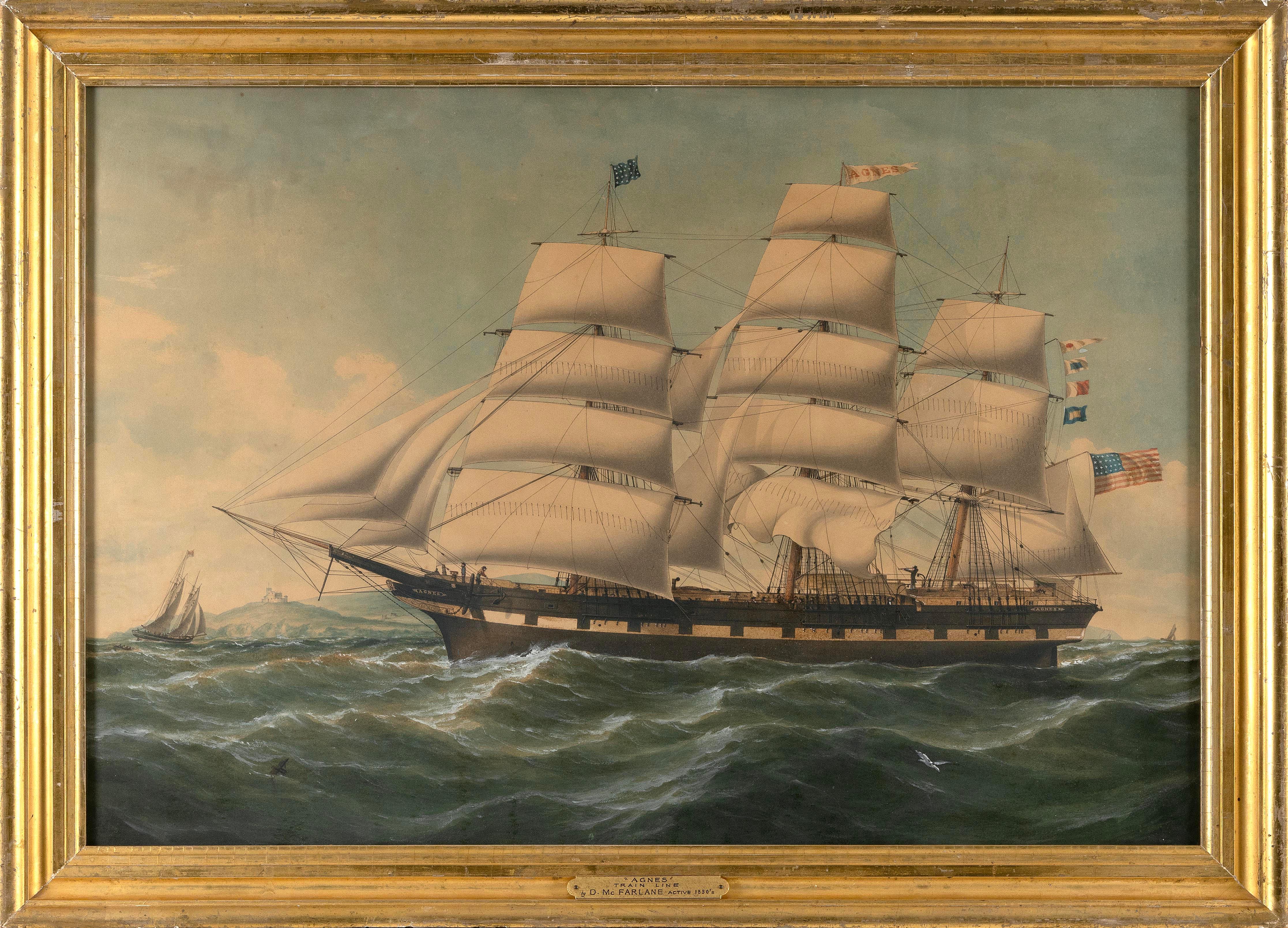 Duncan McFarlane Landscape Painting - Portrait Of The Ship Agnes