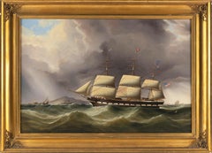 Antique Portrait Of The Ship Plymouth Rock