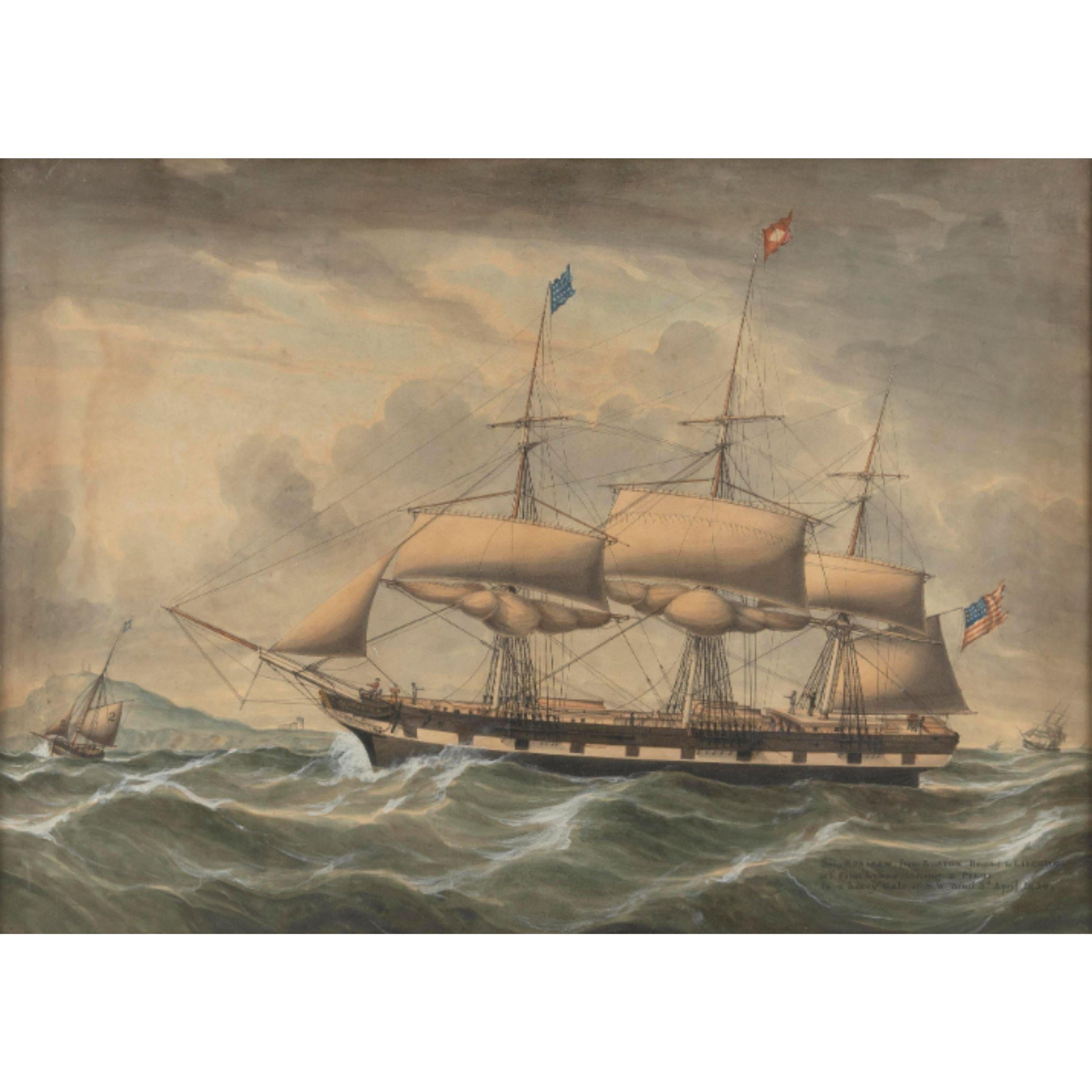 „The Packet Sunbeam Of Boston Picking Up The Liverpool Pilot In Heavy Gale“ im Angebot 6