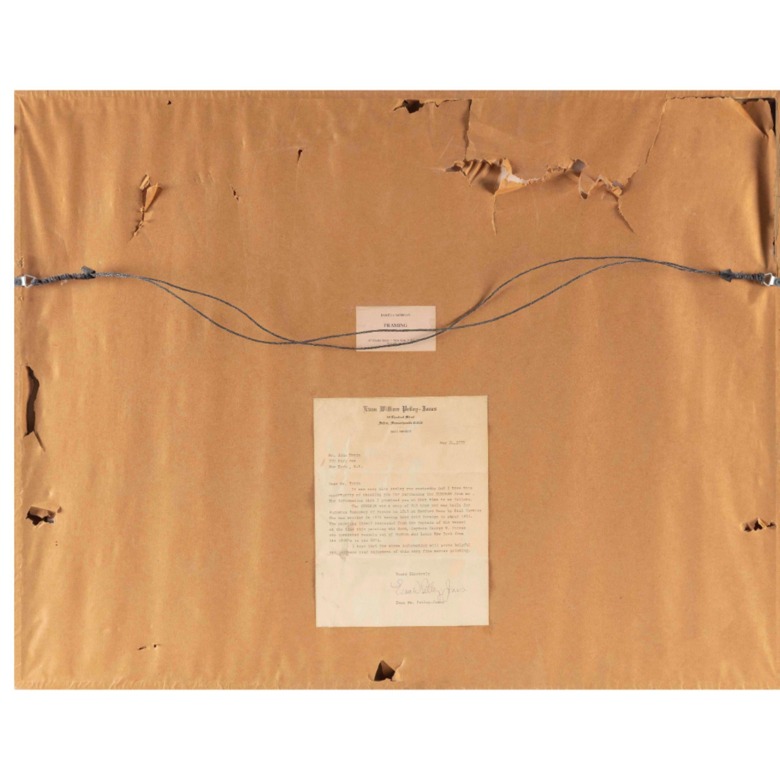 „The Packet Sunbeam Of Boston Picking Up The Liverpool Pilot In Heavy Gale“ im Angebot 1
