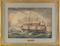 Antique "The Packet Sunbeam Of Boston Picking Up The Liverpool Pilot In Heavy Gale"