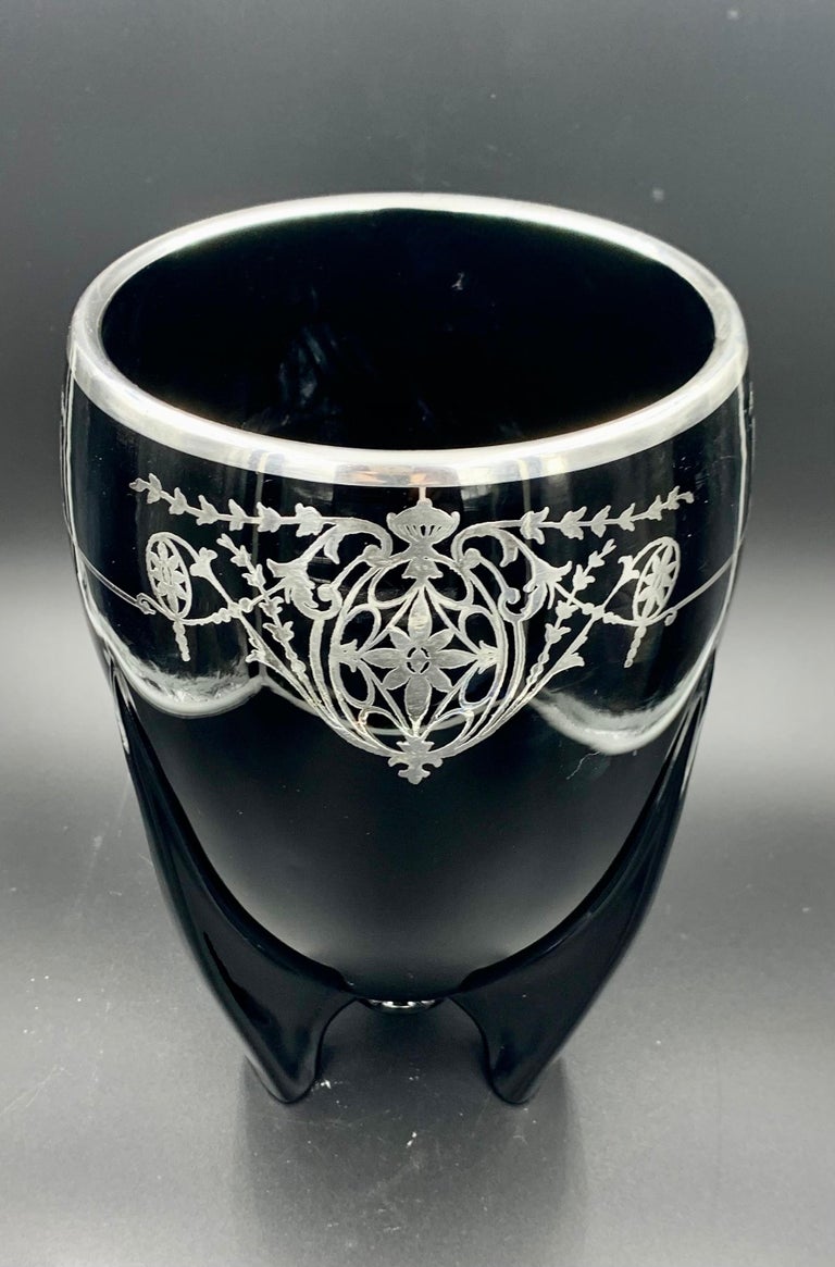 Duncan Miller Art Deco Black Amethyst Ebony Glass Sterling display picture 1