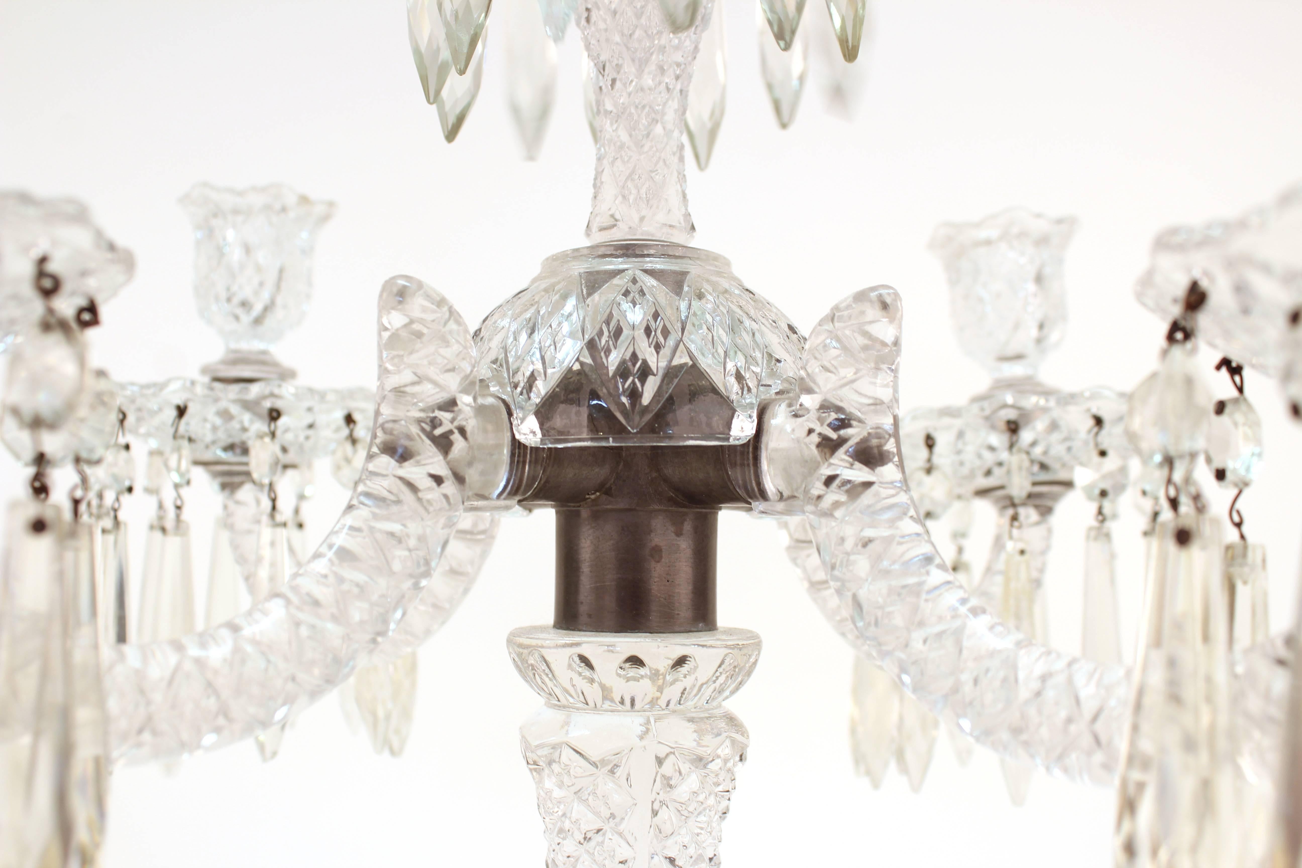Duncan Miller Candelabra in Sandwich Glass In Good Condition In Astoria, NY