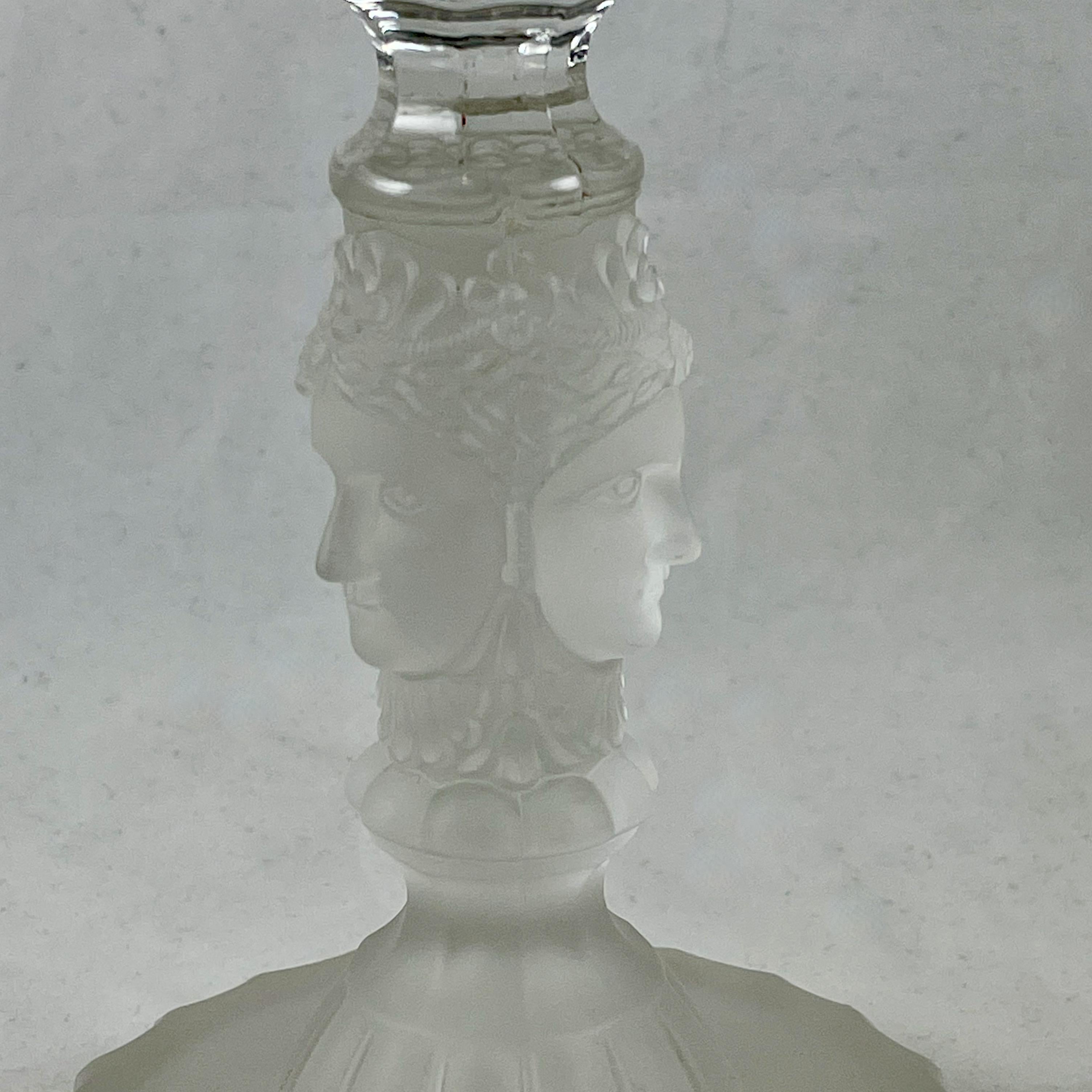 Duncan Miller Three Face Early American Pressed Glass Cake Stand, circa 1890  5