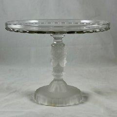 Duncan Miller Three Face Early American Pressed Glass Cake Stand, circa 1890