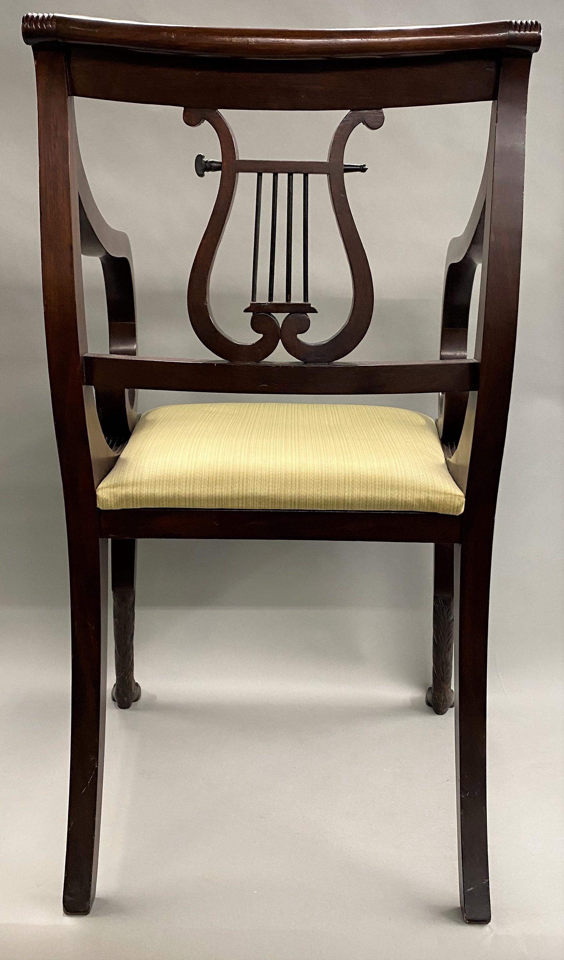 American Duncan Phyfe Classical Mahogany Armchair