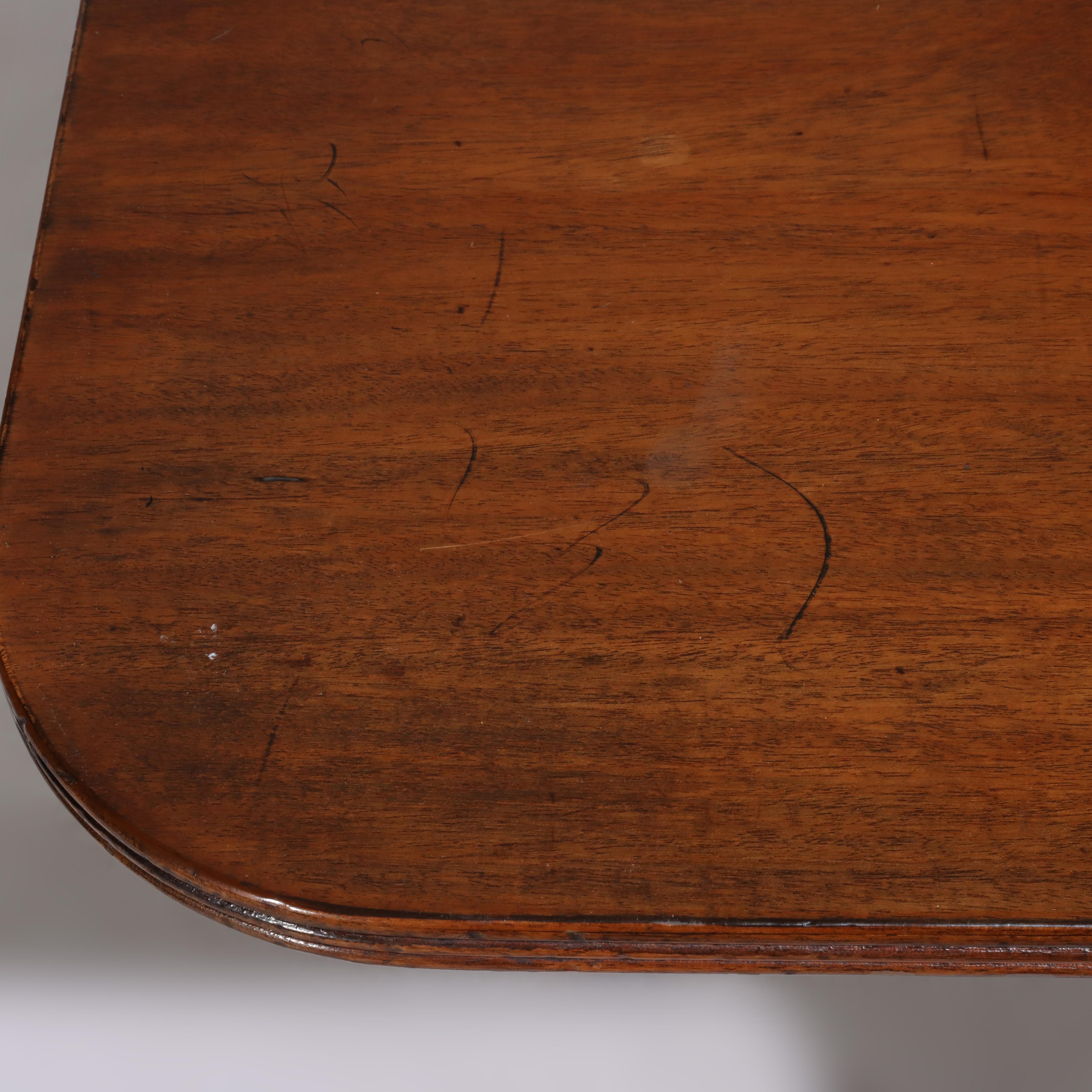 Table de banquet en acajou de style George III de Duncan & Phyfe avec trois abattants c1820 en vente 9
