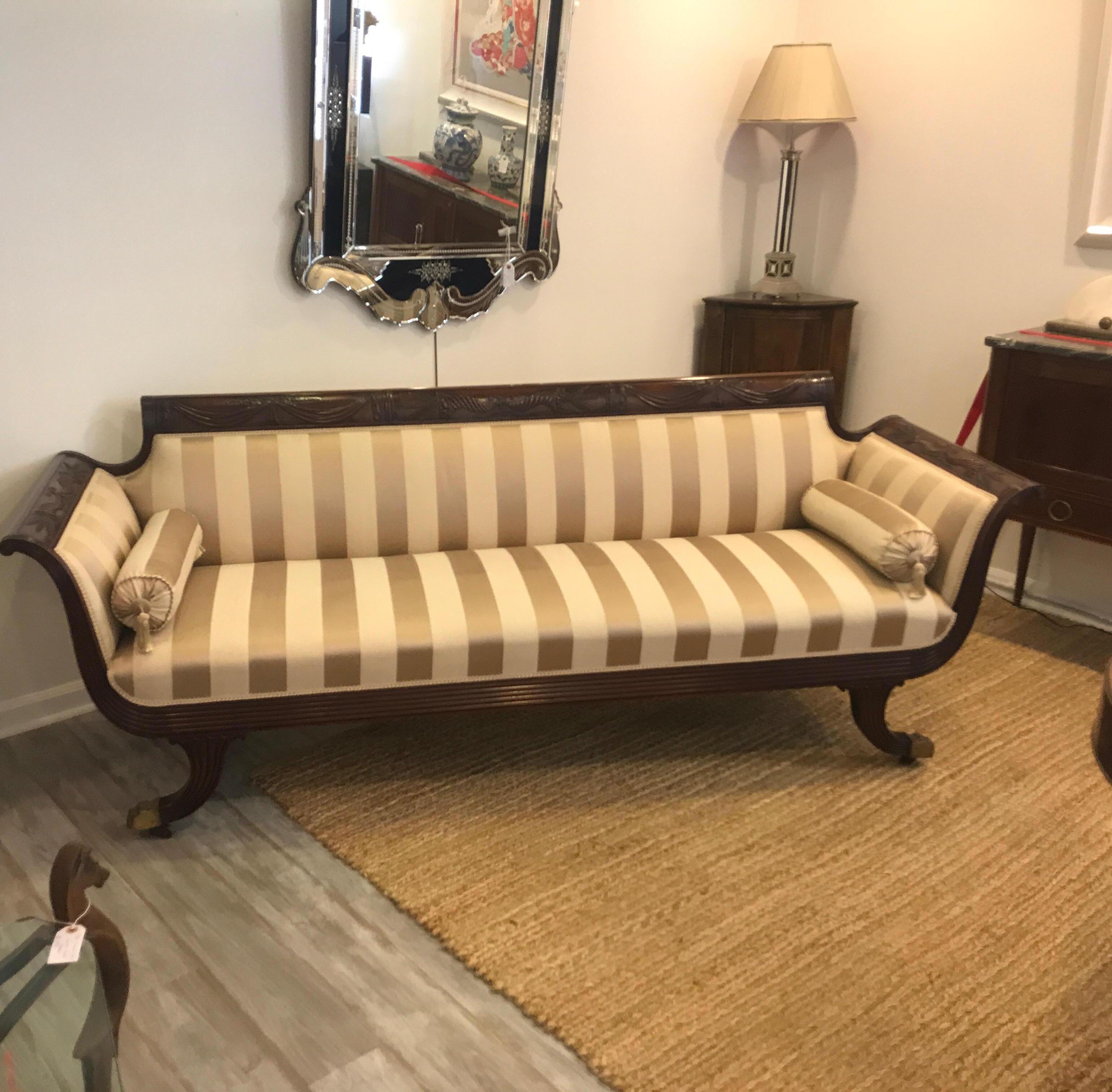 Duncan Phyfe Style Mahogany Sofa 2