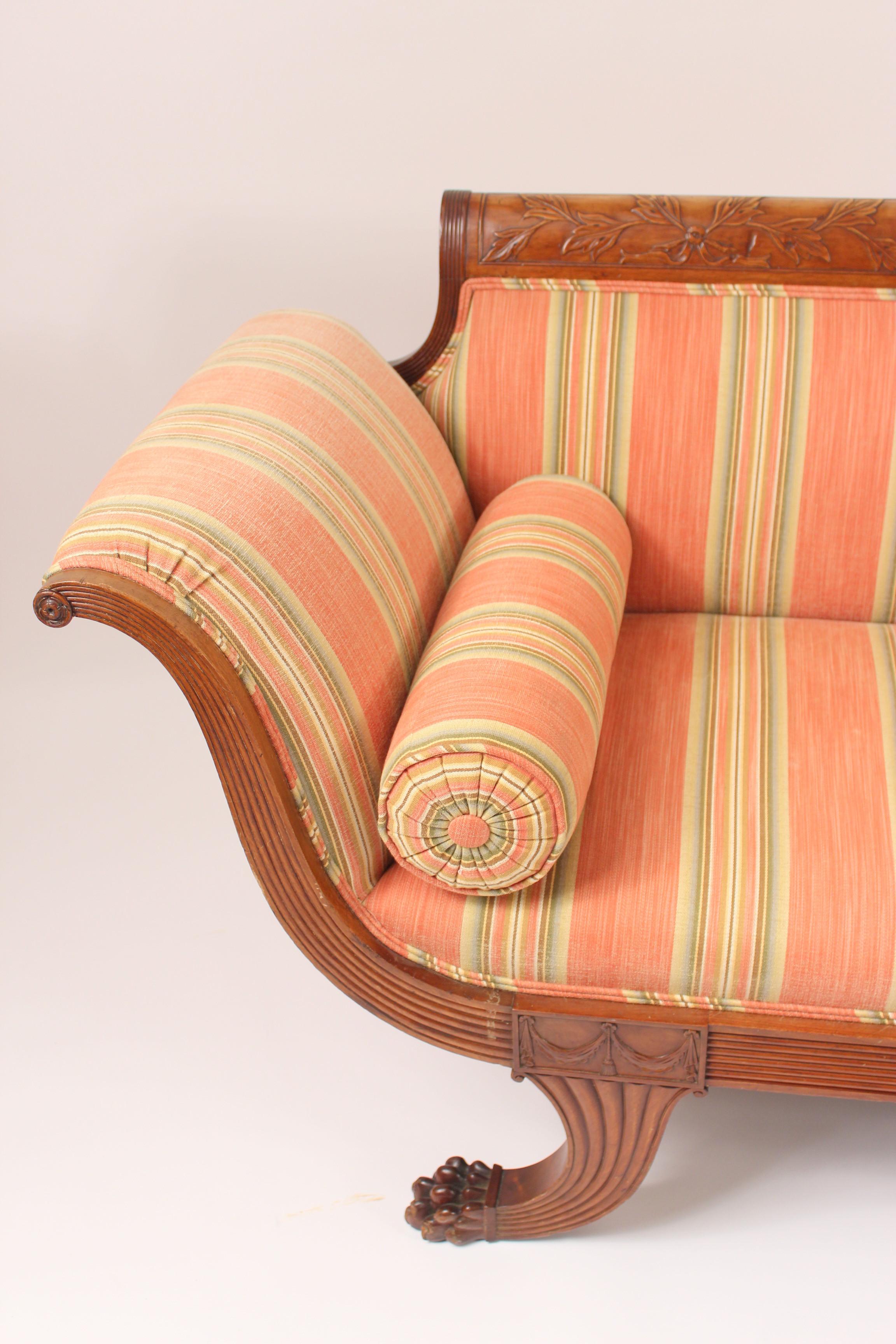 Regency Duncan Phyfe Style Mahogany Sofa