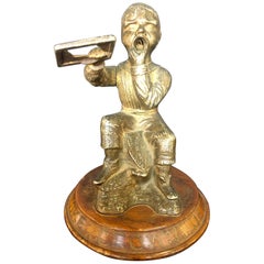 Dunce Zigarrenspitzenschneider:: Bronzeskulptur Tabakzubehör:: 19. Jahrhundert