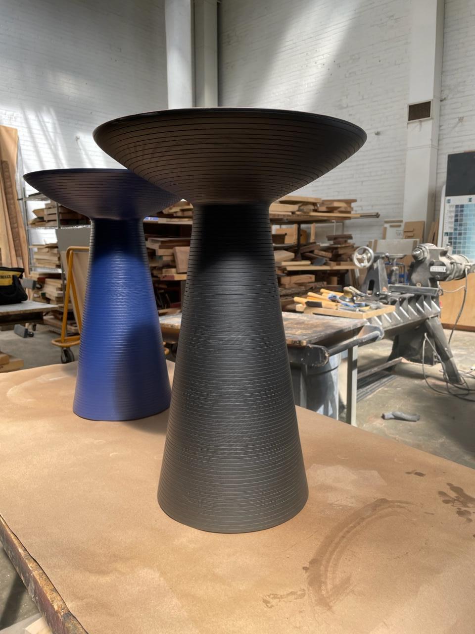 Dunce Occasional Table, Handcrafted of Walnut and Ash For Sale 1