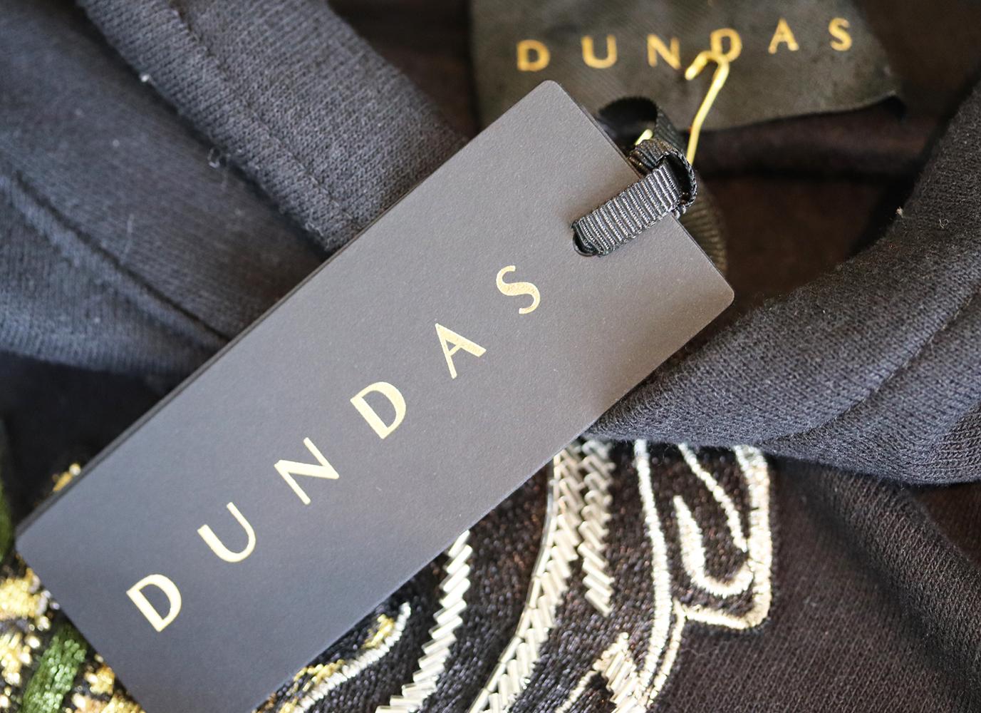 Black Dundas Cropped Appliquéd Cotton-Jersey Hoodie