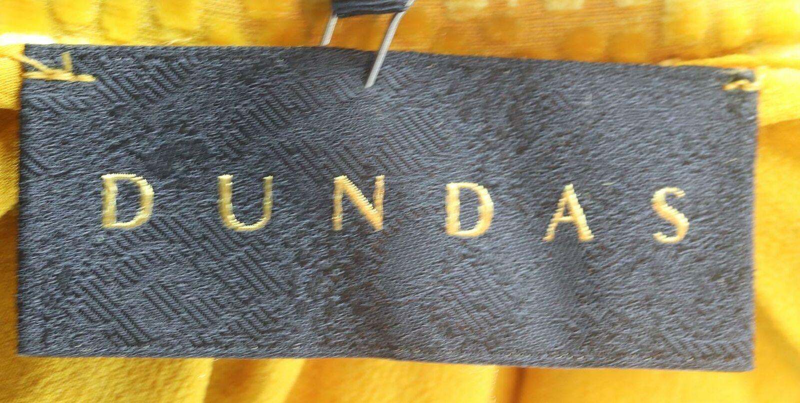 Donna Dundas: minigonna in chiffon effetto wrap con drappeggio