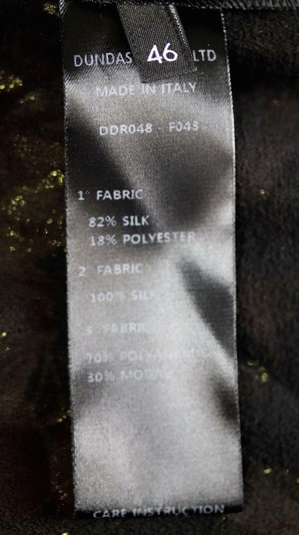 Dundas Maxikleid mit Spitzenbesatz aus bedrucktem Metallic-Fil Coupé aus einer Seidenmischung 1