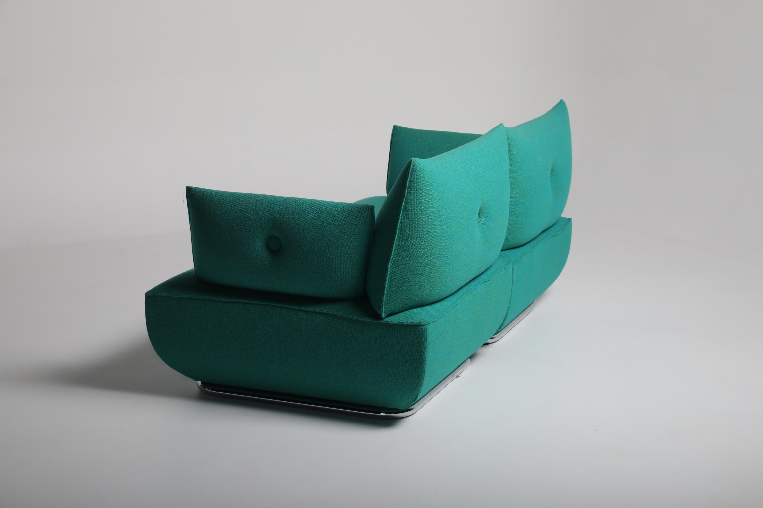 Dunder Modulares Sofa von Stefan Borselius für Blå Station, Polsterung in Teal, 2000er Jahre (Schwedisch) im Angebot
