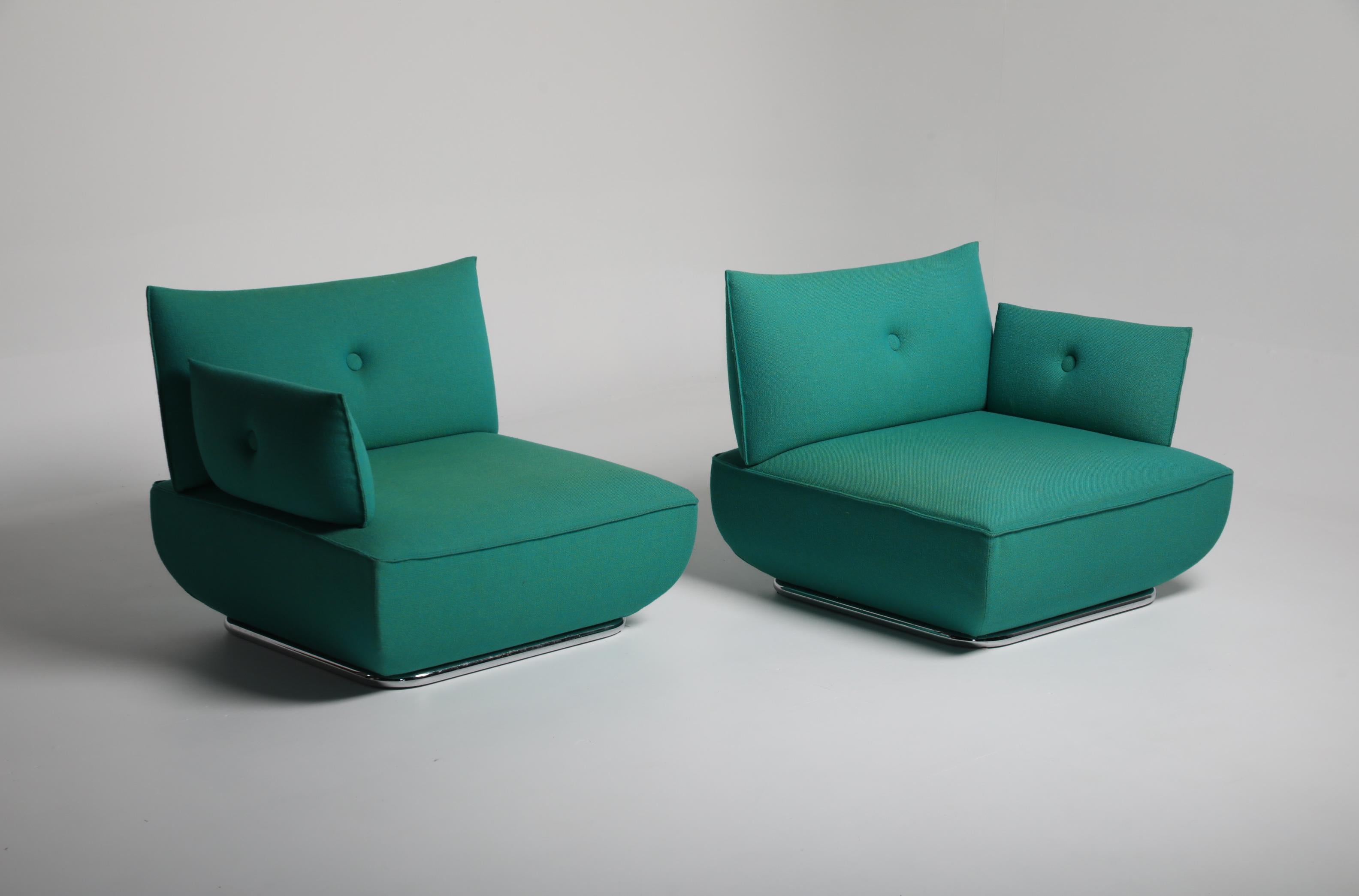 Dunder Modulares Sofa von Stefan Borselius für Blå Station, Polsterung in Teal, 2000er Jahre (Geformt) im Angebot
