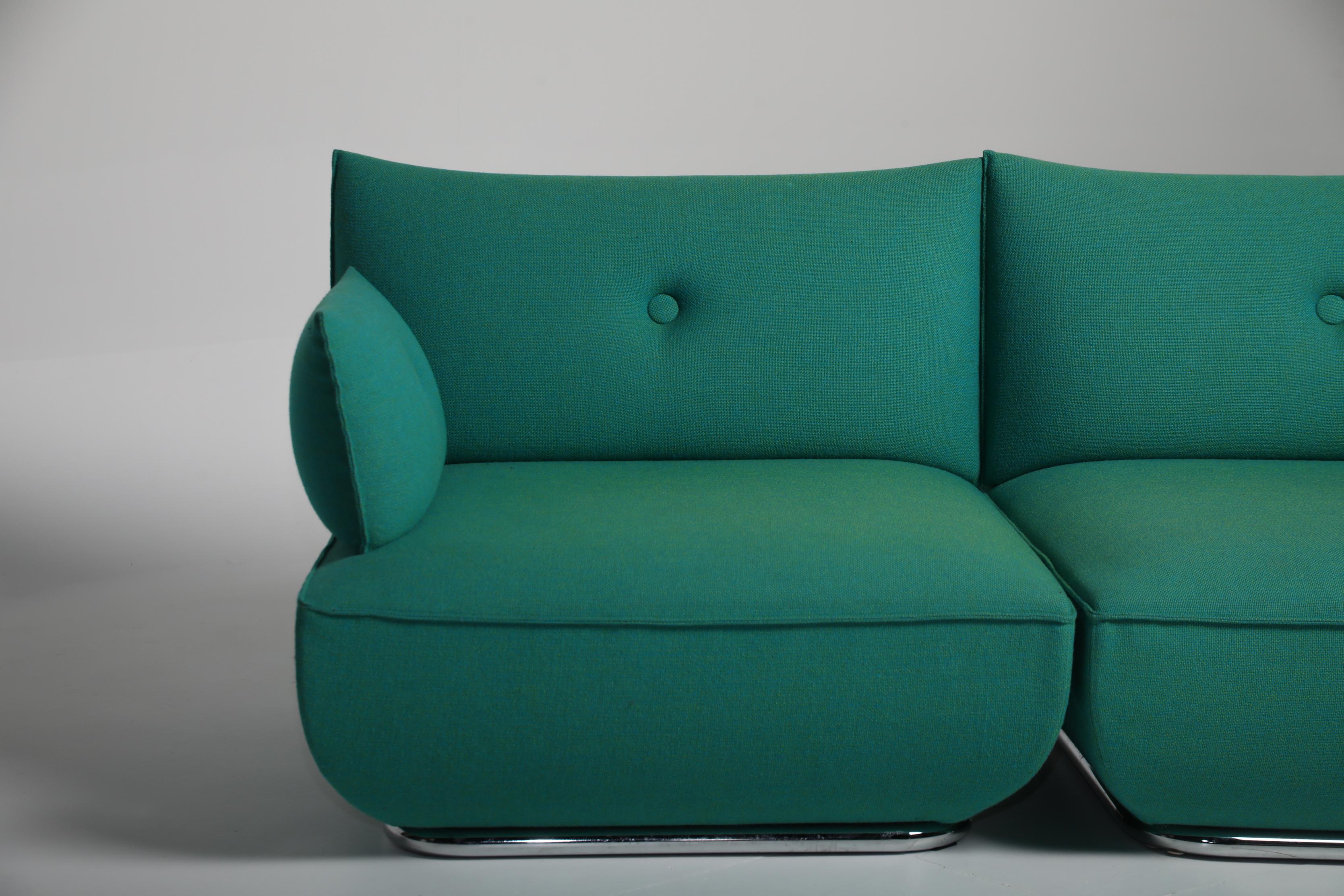 Dunder Modulares Sofa von Stefan Borselius für Blå Station, Polsterung in Teal, 2000er Jahre im Zustand „Gut“ im Angebot in Stockholm, SE