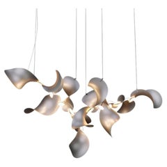 Dune 12 Cluster Chandelier in Silver Anodized Aluminum by MOSS Objects