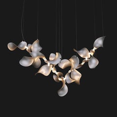 Dune 20 Cluster-Kronleuchter aus eloxiertem Aluminium in Silber von MOSS Objects