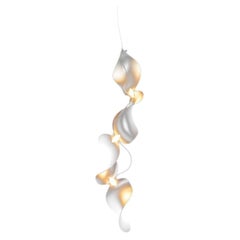 Lampadario a 4 linee verticali Dune in alluminio anodizzato argento by MOSS Objects