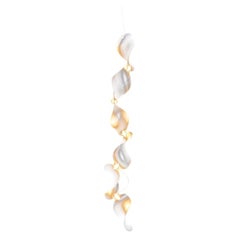 Dune 6 Vertical Line Chandelier in Silver Anodized Aluminum by MOSS Objects