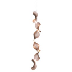 'Dune 6 Vertical Line' Pendant Lamp in Copper Tone Aluminum for Moss Objects