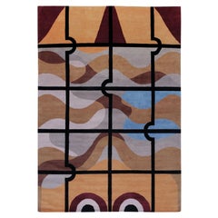 Dune - Alessandro Mendini Moderner Design-Teppich aus Wolle und Baumwolle, handgeknüpft