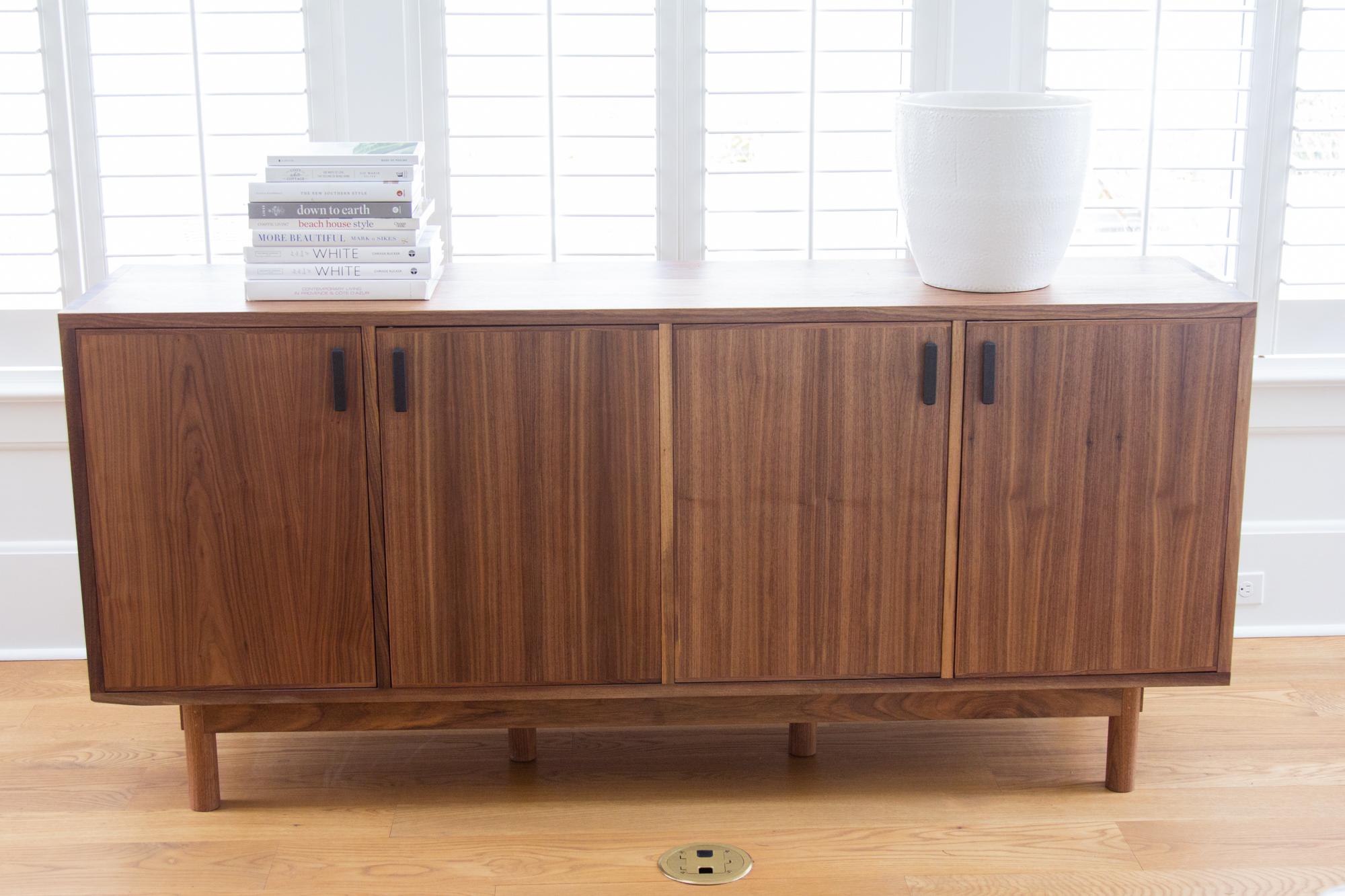 Contemporary Dune Allen Credenza in Solid Walnut For Sale