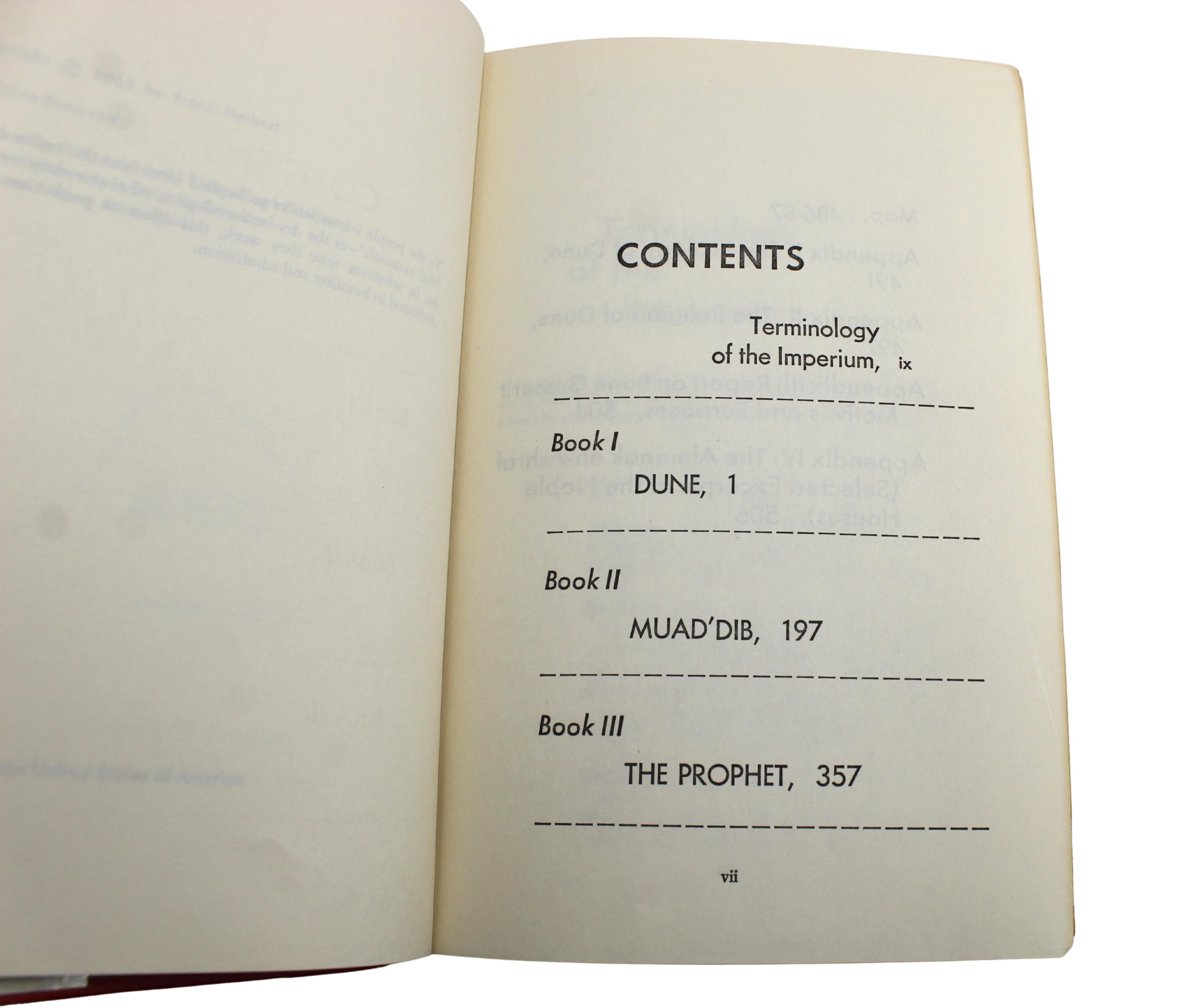 Milieu du XXe siècle Dune par Frank Herbert, édition du club de lecture, sous jaquette originale, 1965 en vente