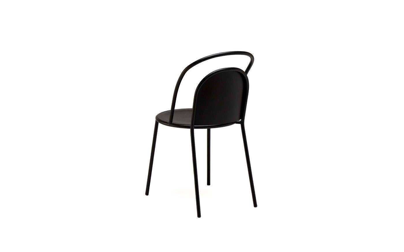 Stuhl aus Dünenholz, Rahmen aus pulverbeschichtetem Stahl (Moderne) im Angebot