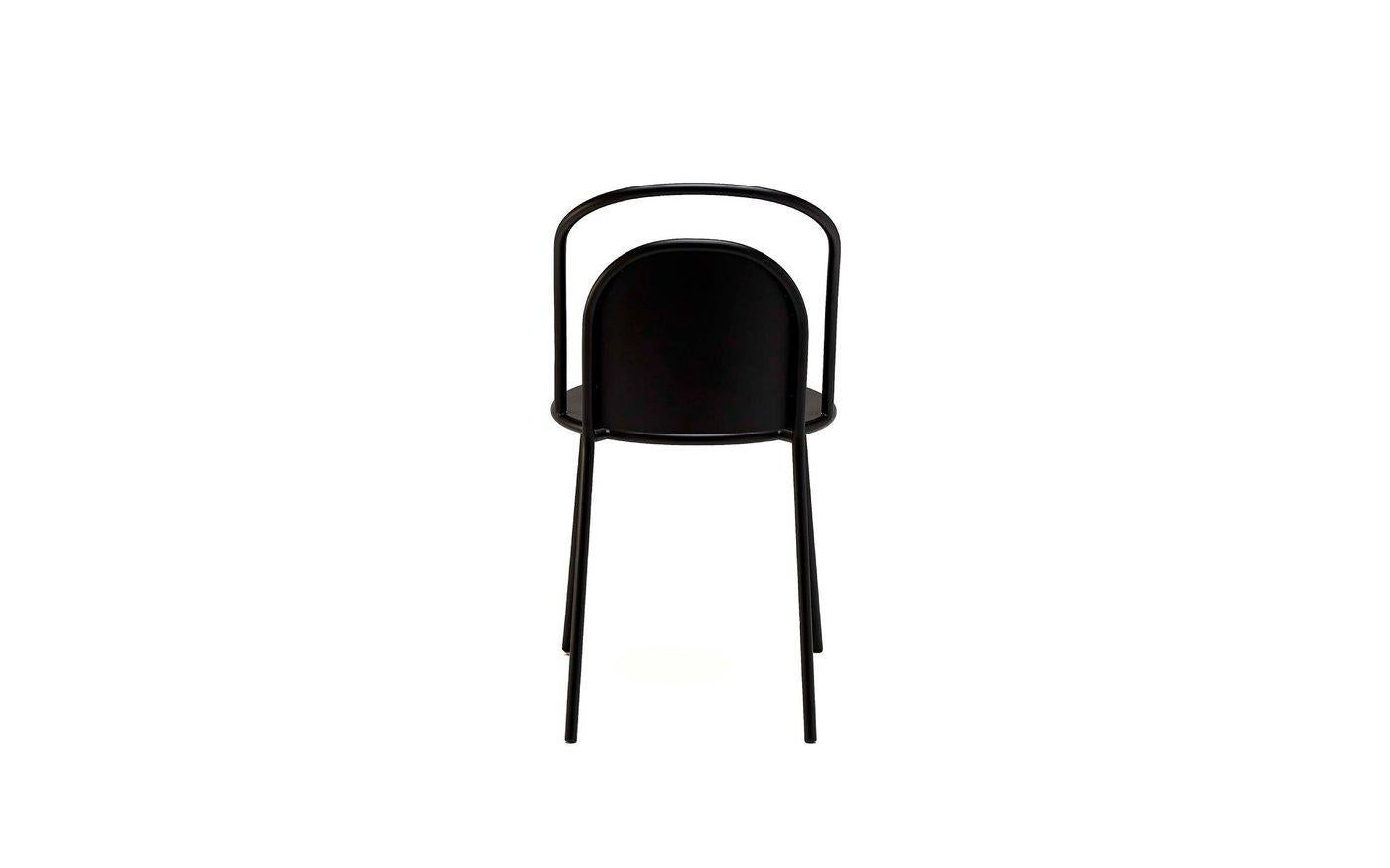 Stuhl aus Dünenholz, Rahmen aus pulverbeschichtetem Stahl (Metallarbeit) im Angebot