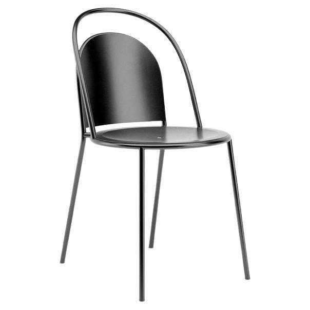 Stuhl aus Dünenholz, Rahmen aus pulverbeschichtetem Stahl