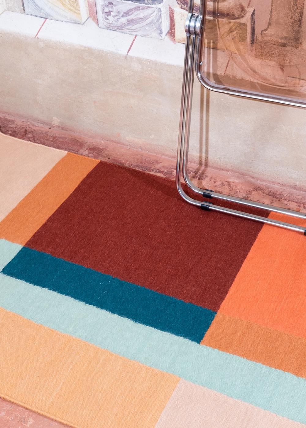 Dune - Design Kilim Rug Liver Studio Milan Wool Carpet Cotton Handwoven

This Rugs is designed by Liver, a creative studio based in Milan, Italy. Composed from a geometrical grid, colours overlap and combine with vibrancy.

handmade in India,