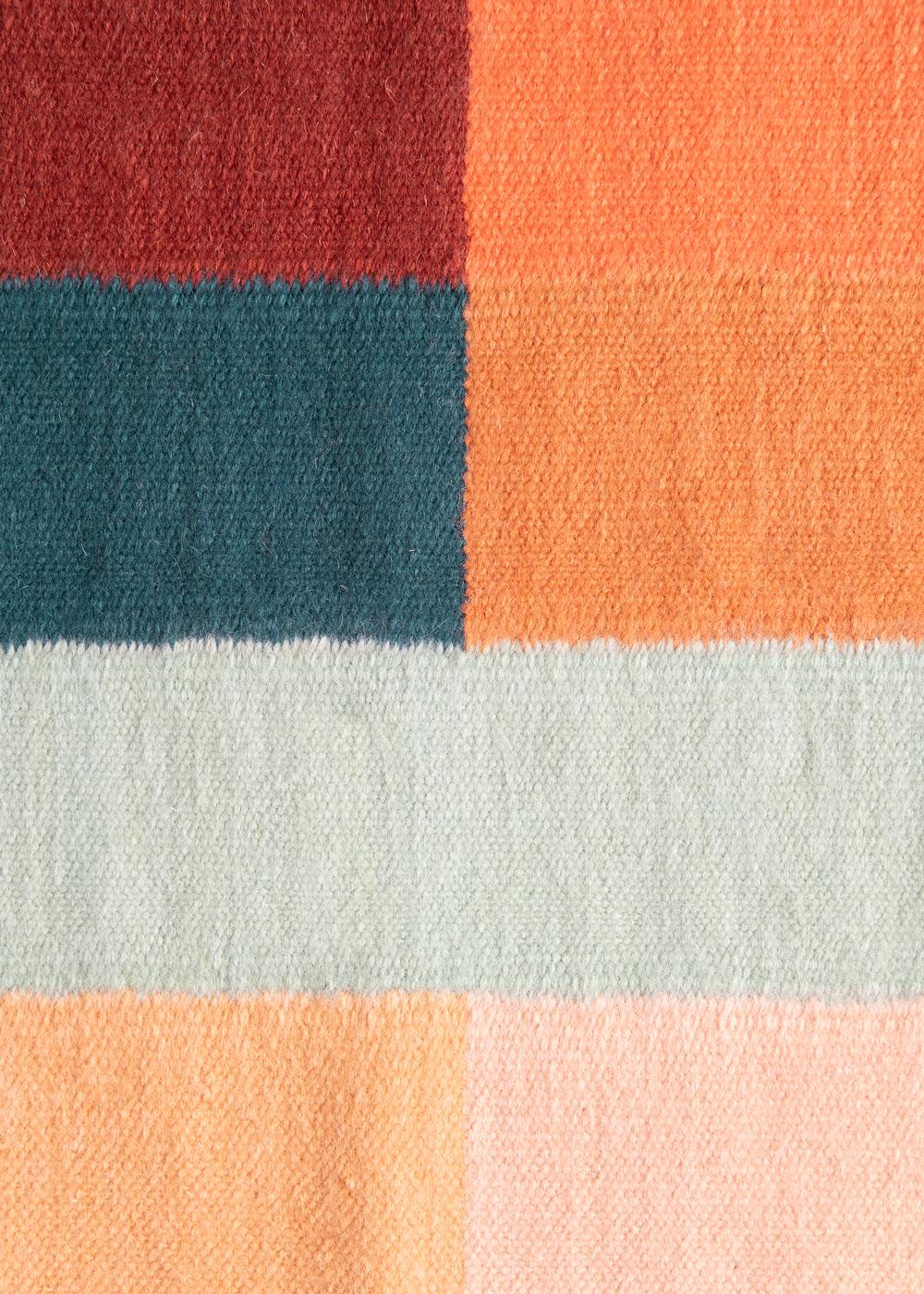 Modern Dune - Design Kilim Rug Liver Studio Milan Wool Carpet Cotton Handwoven For Sale