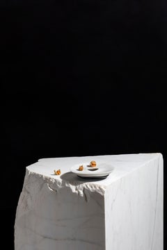 Obstschale „DUNE“ von Dodo Arslan (Italienischer Marmor, schwarz und weiß)