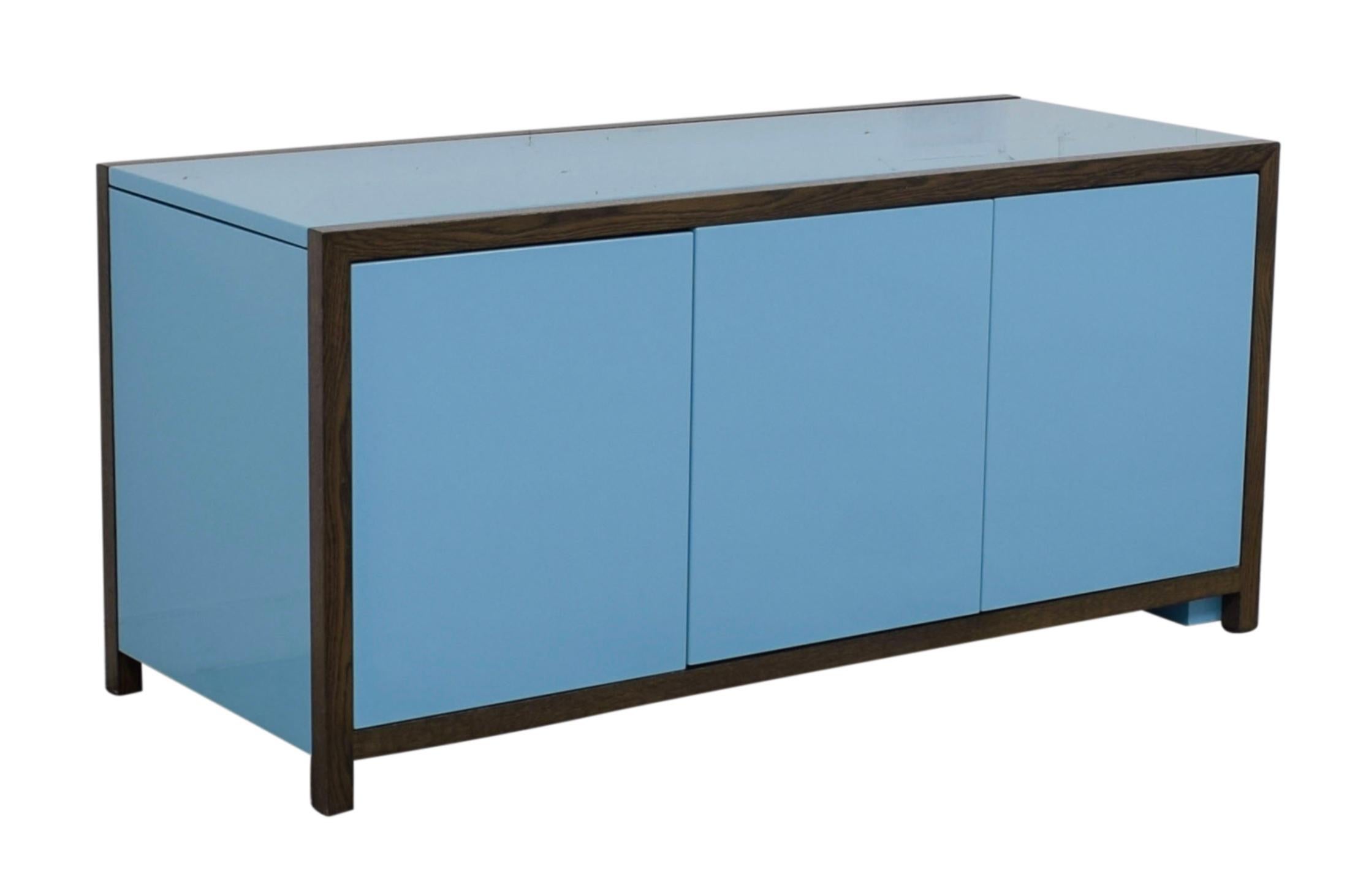 Post-Modern Dune New York ‘Lemans’ Sideboard Cabinet with Extendable Desk,  2000, Blue