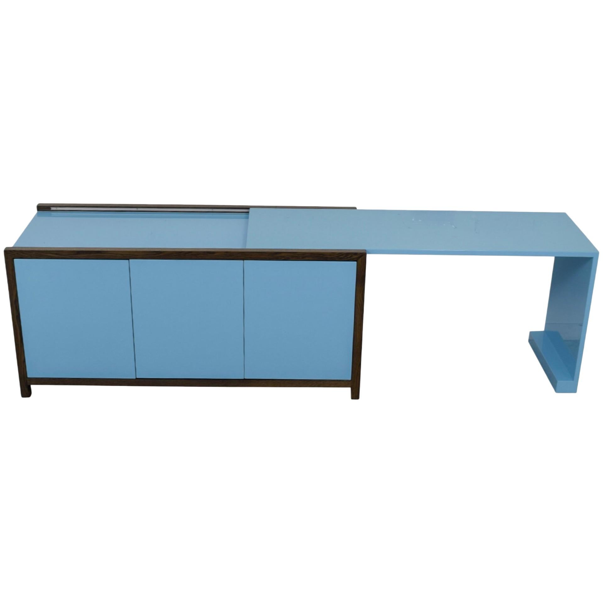 Dune New York ‘Lemans’ Sideboard Cabinet with Extendable Desk,  2000, Blue