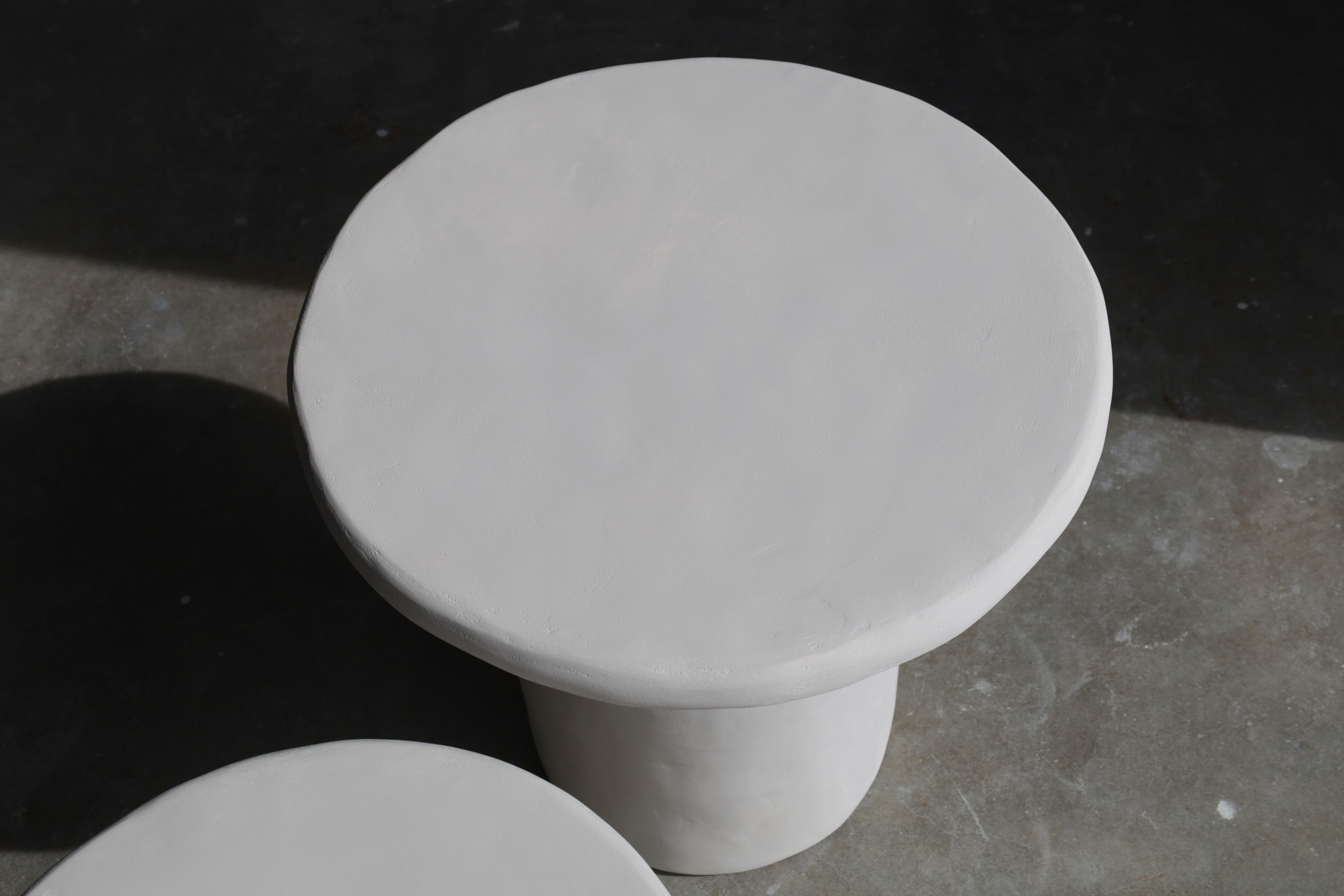 American dune round nesting plaster table set by öken house studios For Sale