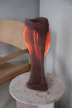 Dune Table Lamp, 3d-Printed Sand, Sculptural Organic, Unique Ambient Lighting