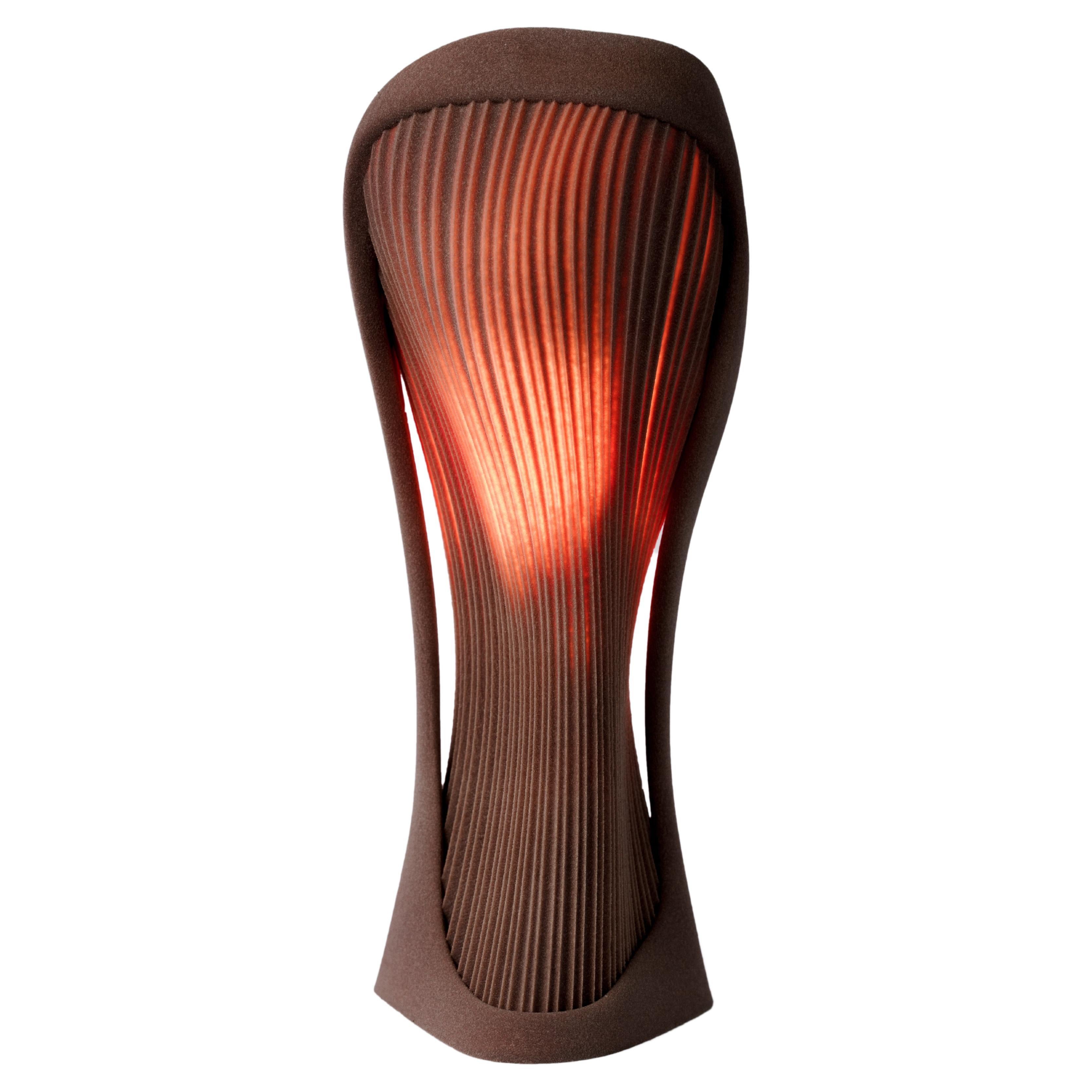 Lampe de bureau Dune, sable imprimé en 3d, éclairage organique sculptural, unique en son genre