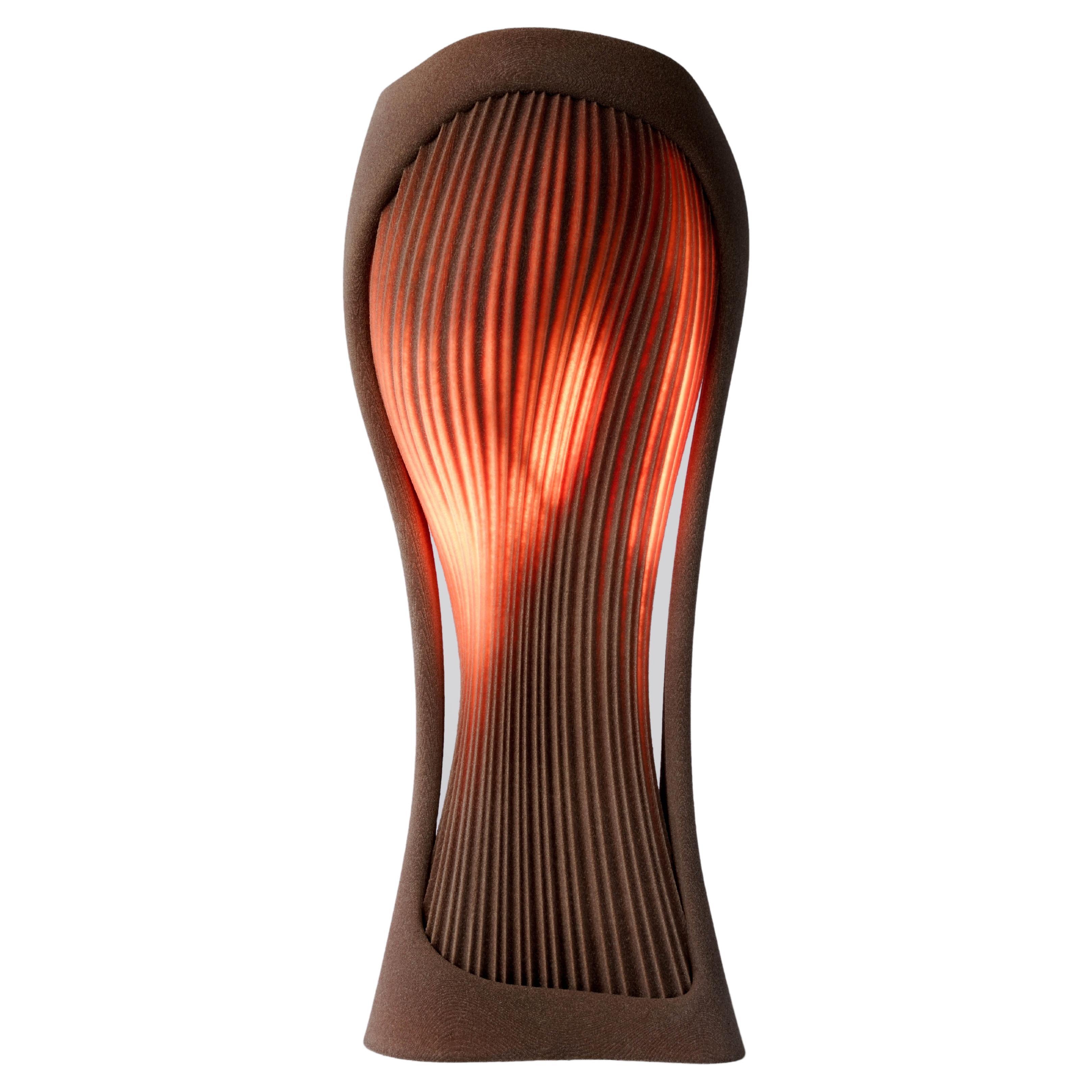 Lampe de bureau Dune, sable imprimé en 3d, éclairage organique sculptural, unique en son genre